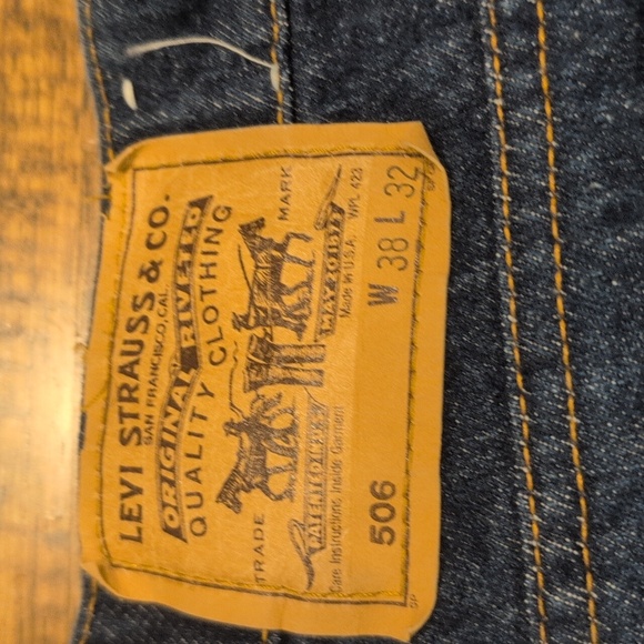 Mens vintage Levi's 506 straight leg orange tab jeans size 38/32 - Picture 4 of 6